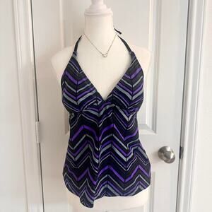 Mossimo Women’s Size Medium Vintage Haltered Plunging Chest Area